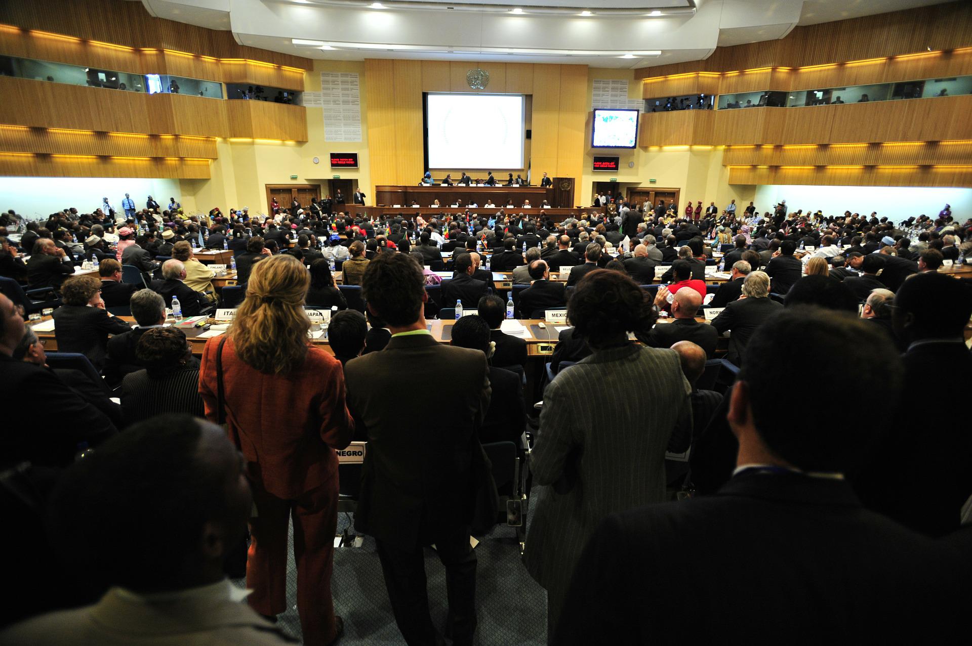 Image of a large conference or meeting 