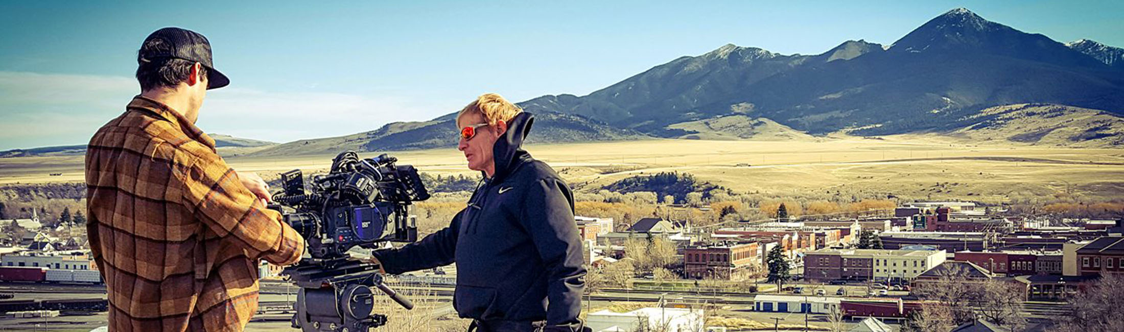 Filming in Livingston. Photo: Commerce.