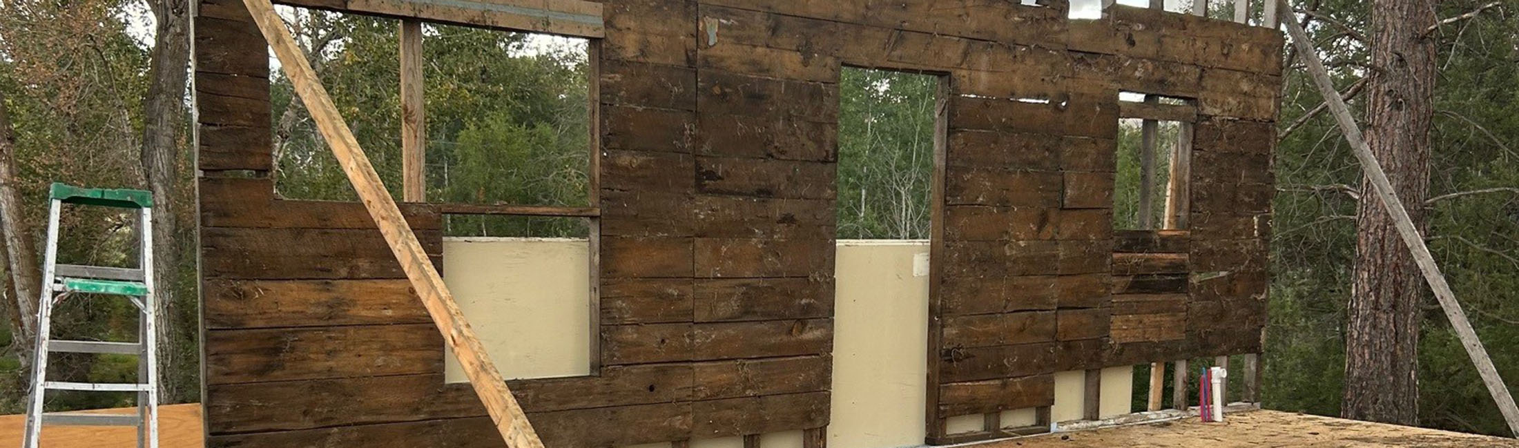 Agritourism Grant recipient Live Oak Belgians, LLC, is rebuilding a barn from the 1800s for use as a guest cabin near St. Ignatius. Photo courtesy of Live Oak Belgians, LLC.